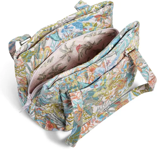 Vista 3 de Vera Bradley Bolso bandolera de algodón con múltiples compartimentos para mujer