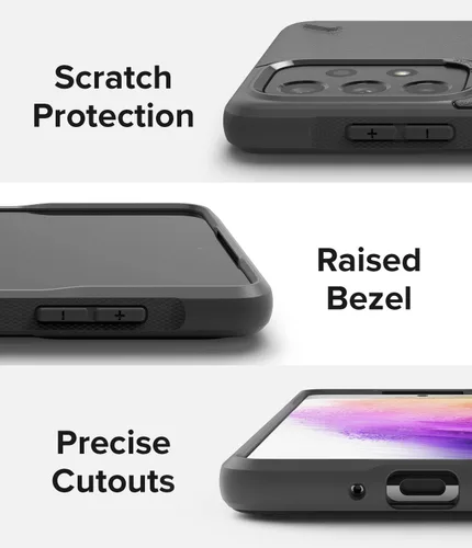 Vista 4 de Ringke Onyx - Funda compatible con Samsung Galaxy A73 5G (2022), a prueba de golpes, resistente, antideslizante, flexible, funda de poliuretano