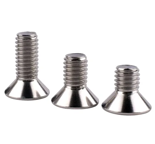 Vista 4 de Tornillos avellanados de cabeza plana de 1/4-20 x 1-1/2", pernos de casquillo hexagonal, acero inoxidable 304 18-8, rosca de máquina completa