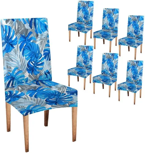 Vista 44 de CAPSCEOLL Fundas para sillas Parsons de elastano, súper ajuste, extraíbles y lavables, para sillas de cocina, fundas protectoras para comedor