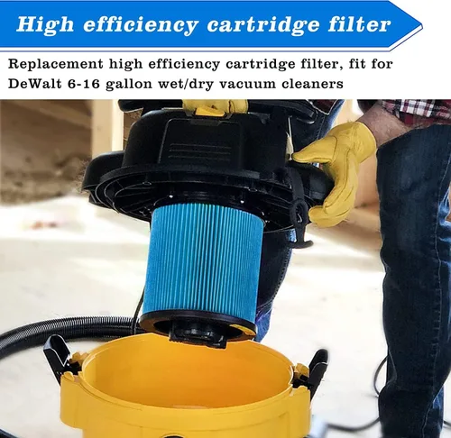 Vista 2 de Paquete de 2 filtros DXVC6912 compatibles con filtros de cartucho Dewalt, alta eficiencia de 6 a 16 galones compatibles con DXV06P DXV09P DXV09PA