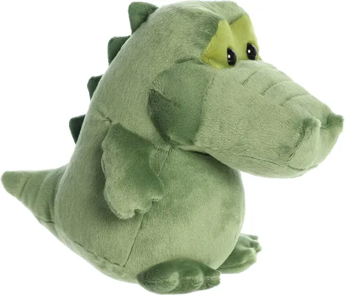 Vista 3 de Aurora® Whimsical Happy Hippo and Friends™ Happy Alligator™ - Animal de peluche - Diseño único - Diversión juguetona - Verde 13 pulgadas