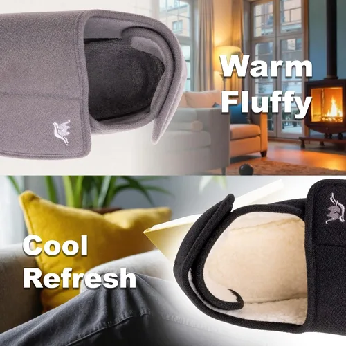 Vista 7 de EuropeanSoftest - Pantuflas clásicas con forro de rizo francés para mujer, con espuma viscoelástica 80-D, transpirables, lavables, para interiores