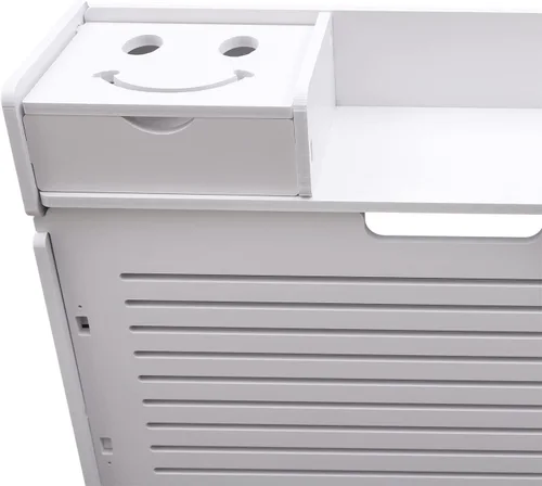 Vista 6 de YIYIBYUS Armario de almacenamiento de zapatos con 2 abatibles para entrada, zapatero moderno con puertas, organizador de almacenamiento de zapatos