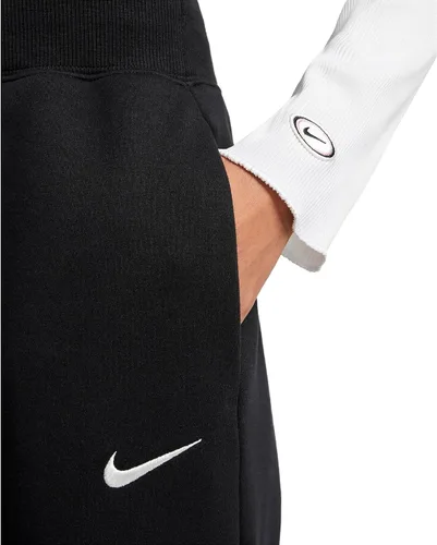 Vista 4 de Nike Ropa deportiva Phoenix Fleece de cintura alta para mujer (as1, Alpha, m, Regular, NegroBlanco), NegroBlanco