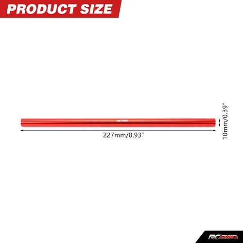 Vista 2 de RCAWD Aleación de aluminio 227Mm centro eje de transmisión para 1-10 Arrma 4s Kraton Rojo For 1-10 Arrma 4s Kraton