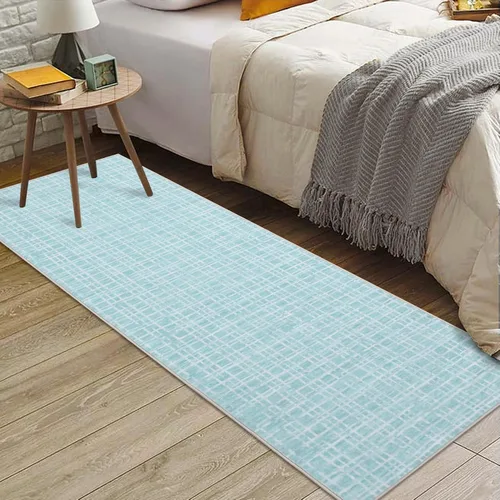 Vista 10 de Zacoo Alfombra de área – 9 x 12 pies gris a cuadros para sala de estar, moderna, lavable, antideslizante, resistente a las manchas, alfombra de casa