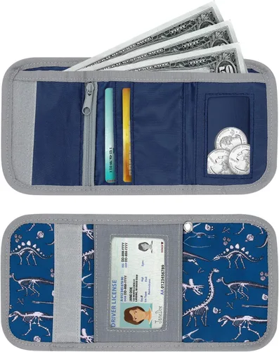 Vista 7 de Choco Mocha Carteras infantiles para niños, Dinosaurio Fósil-Azul, Moderno