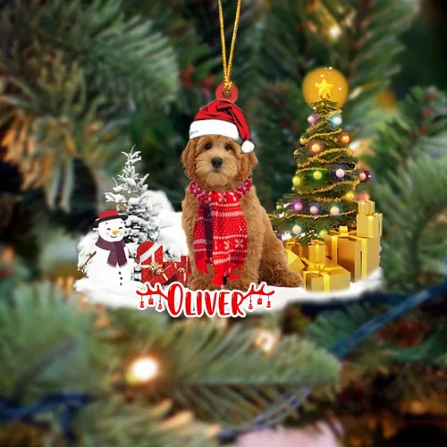 Vista 35 de NAZENTI Adorno personalizado de gato abisinio con árbol de pino, adorno de Navidad personalizado para perros amantes de las mascotas, colgante