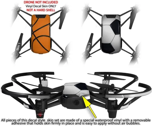 Vista 2 de Skin Wrap 2 Pack para DJI Ryze Tello Drone baloncesto Drone No Incluidas