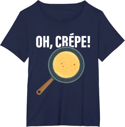 Vista 15 de Divertido juego de palabras "Oh, Crepe!" para crepes y pasteleros, Negro
