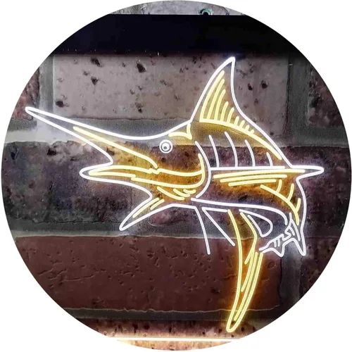 Vista 15 de ADVPRO Marlin Fish Room Man Cave Dual Color LED Neon Sign Blue & Red 12 x 8 Inches st6s32-i3723-br