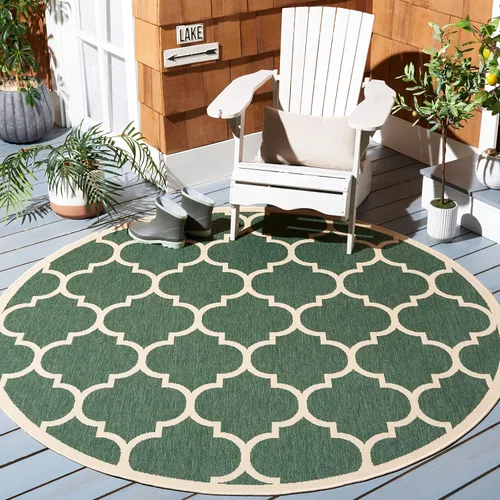 Vista 21 de SAFAVIEH Courtyard Collection - Alfombra decorativa de 2 x 3 pies 7 pulgadas, verde oscuro y beige, no desprende pelusa y de fácil cuidado