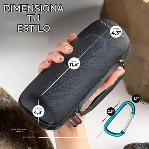 Vista 3 de HomEquip Funda rígida para altavoz portátil inalámbrico JBL Charge 5 / Charge 4 (funda solamente)
