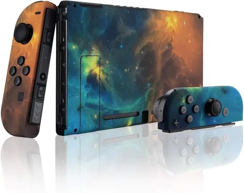 Vista 3 de eXtremeRate - Placa trasera para Nintendo Switch Console NS Joycon con carcasa de mando de mano con botones de juego completo carcasa de repuesto