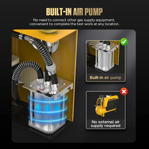 Vista 4 de Detector de Fugas de Humo SDT50, Máquina de Humo Automotriz EVAP, Detector de Fugas de Combustible, Probador de Humo para Coches, Detector de Fugas
