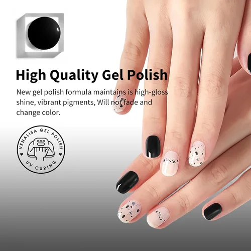 Vista 5 de VENALISA - Esmalte de uñas en gel, 0.4 onzas fluidas (12 ml) color púrpura vórtice, gel semipermanente, para manicura en casa de arte en uñas