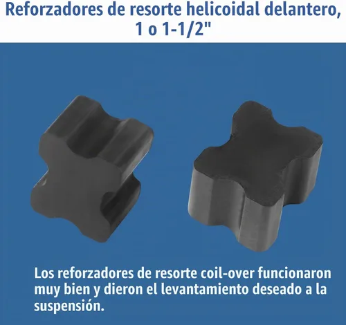 Vista 8 de 8 espaciadores de resorte helicoidal de goma, kit de refuerzo de resorte helicoidal frontal resistente para elevación de resorte helicoidal de 1 a