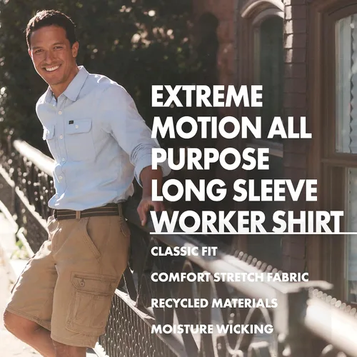 Vista 5 de Lee Men's Extreme Motion All Purpose Long Sleeve Worker Shirt