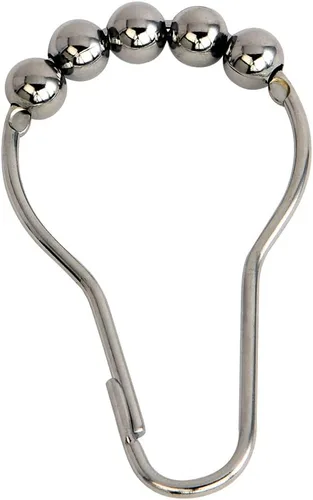 Vista 4 de Kingston Brass SRCR120 - Anillos de cortina de ducha (12 piezas/juego) en negro mate Mate negro