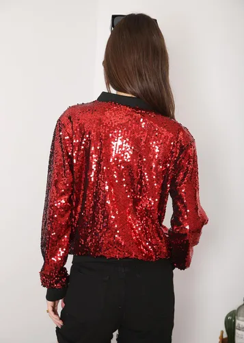 Vista 3 de Anna-Kaci - Chaqueta de manga larga con cremallera frontal y puños acanalados para mujer (personalizable)