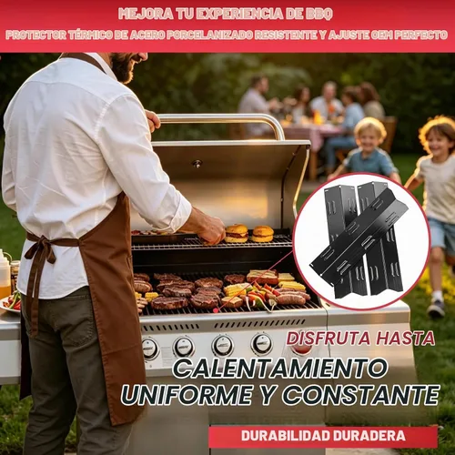 Vista 7 de Placa de calor para parrilla de gas gourmet real y exterior seleccionada