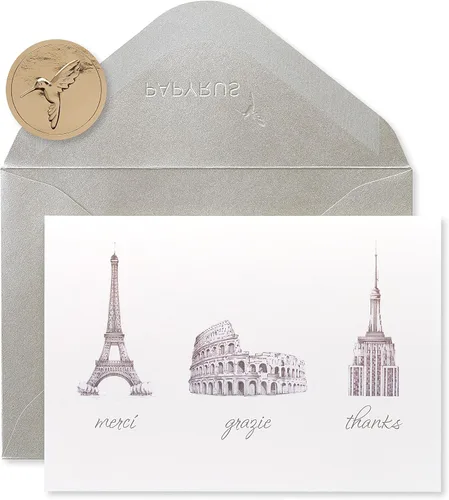 Vista 7 de Papyrus Tarjetas de agradecimiento con sobres, confeti (16 unidades)