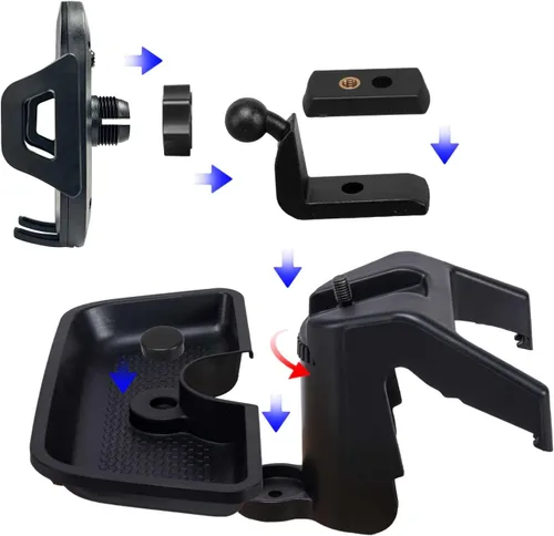 Vista 6 de Soporte de teléfono para tablero para Jeep Wrangler JK JKU 2011