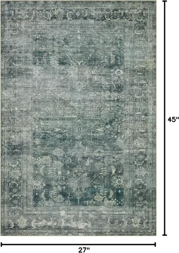 Vista 2 de Loloi Magnolia Home de Joanna Gaines, Colección Banks BAN-03 Azul/Laguna, 2 pies 3 pulgadas x 3 pies 9 pulgadas, altura de pelo de.13 pulgadas