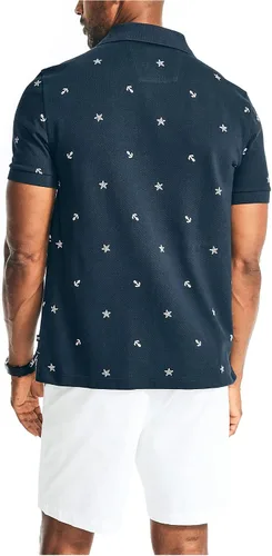 Vista 3 de Nautica Men's Classic Fit Printed Performance Deck Polo