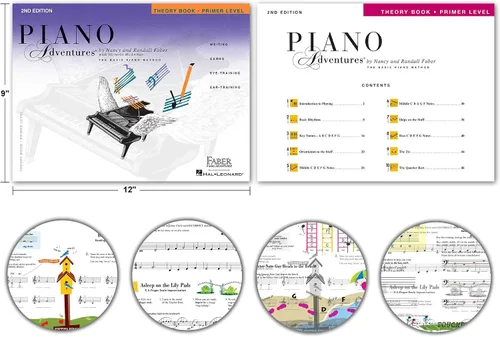 Vista 5 de Paquete de nivel inicial de Piano Adventures 2ª edición por Nancy Faber - Conjunto de libros de lecciones, teoría, rendimiento, técnica y arte