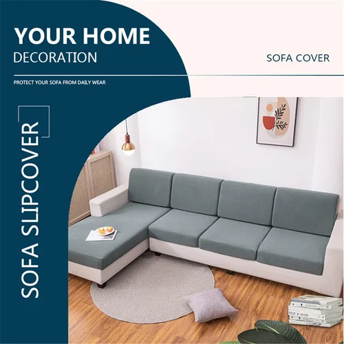 Vista 5 de Fundas de cojín para asiento de sofá, fundas de cojín impermeables para sofá, fundas de cojín elásticas para cojines individuales para respaldo