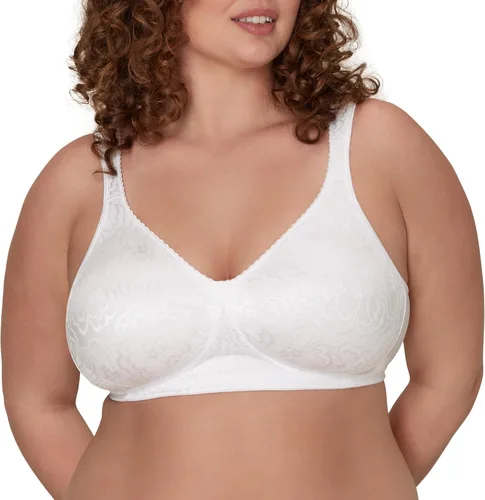 Vista 9 de Playtex Brasier inalámbrico para mujer, sujetadores de talla grande de 18 horas disponibles, máximo soporte, absorción de humedad, paquete Almendra