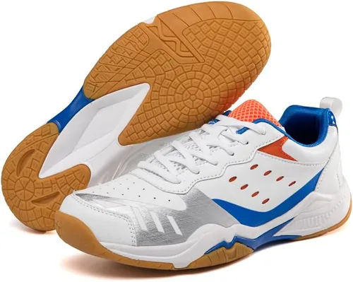 Vista 2 de LUPWEE Zapatos de pickleball para hombres y mujeres, zapatos de tenis ligeros para interiores y exteriores, para entrenamiento de cancha, raqueta