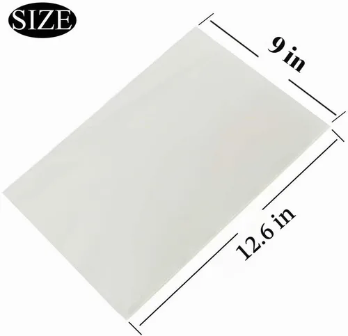 Vista 5 de 50 unidades de papel comestible rectangular de arroz y oblea, 9x12.6 pulgadas para envasado de dulces o decoración de alimentos
