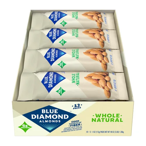 Vista 4 de Blue Diamond Almonds, almendras naturales enteras, 4 onzas