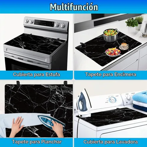 Vista 4 de Cubierta superior para estufa eléctrica (28.5 x 20.5 pulgadas), cubierta superior de estufa de vidrio resistente al calor, protector de estufa