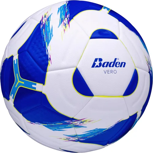 Vista 2 de Baden Vero Balón de fútbol unido térmicamente Cubierta de poliuretano con textura de espiral con hoyuelos Durabilidad de alto rendimiento