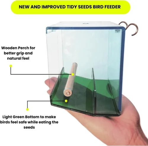 Vista 2 de Comedero para pájaros de semillas sin desorden, S