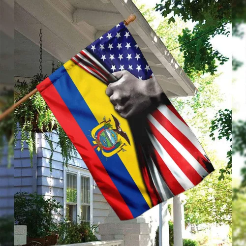 Vista 7 de Banderas-Bandera de Ecuador de Estados Unidos QNK464F, bandera de jardín (11.5 x 17.5 pulgadas) - Banderas de jardín de Estados Unidos de poliéster
