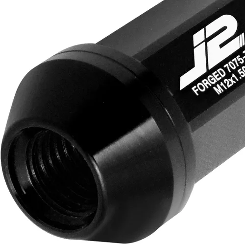 Vista 4 de J2 Engineering LN-T7-014-15-BK Negro 7075 Aluminio M12 x 1.5 20Pcs L: 1.969 in Tuerca superior moleteada con adaptador