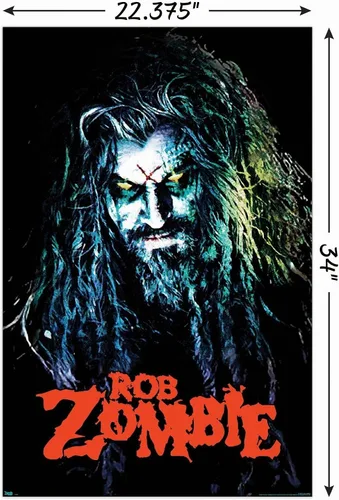 Vista 3 de Rob Zombie - Póster de pared HellBilly de 34 pulgadas de largo x 22.4 pulgadas de ancho, versión sin marco
