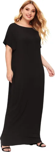 Vista 6 de Verdusa - Vestido largo, de manga corta, holgado, con bolsillos, para mujer, casual