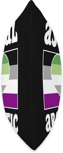 Vista 2 de Asexual Pride Flag Stuff Funny ACE Aromantic Merch Asexual Orgullo Aromático Bandera de Orgullo Divertido Ace, Almohada de 15.7 x 15.7 in, multicolor