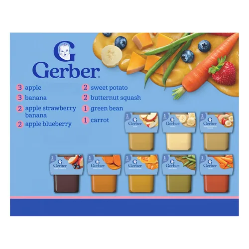 Vista 13 de Gerber Stage 2 Farmers Market - Paquete variado de alimentos para bebés, 4 onzas, paquete de 32