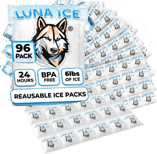 Vista 12 de LUNA ICE Paquetes de Hielo Seco para Cubos de Envío - Paquetes de Hielo de Larga Duración - Poder de Congelación de 24+ Horas - Libre de BPA