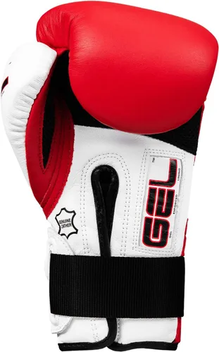 Vista 2 de Title Boxing Guantes de entrenamiento de gel suspense, rojo/blanco, 14 onzas