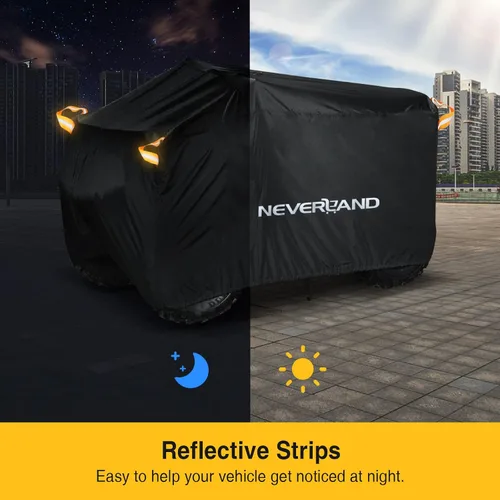 Vista 7 de NEVERLAND Cubierta para ATV Impermeable de Servicio Pesado Cubierta para Vehículo de 4 Ruedas Cubierta para Quad Resistente a Todas las Condiciones