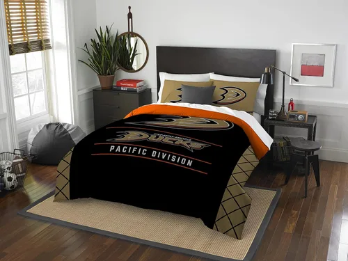 Vista 15 de Juego de edredón y funda de almohada para cama individual o matrimonial/queen, con licencia oficial de la NHL