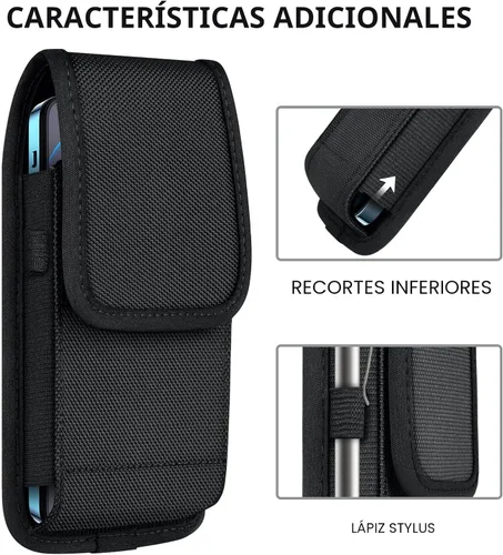 Vista 7 de ykooe Funda para Teléfono Móvil de Nylon con Hebilla Compatible con iPhone 17 16 15 14 13 12 11 y Modelos Pro, Samsung Galaxy S20 S21 S22 S23 S24